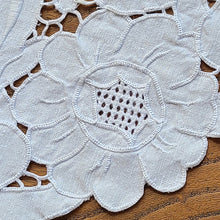 画像をギャラリービューアに読み込む, カットワーク刺繍白ドイリー