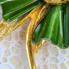 画像をギャラリービューアに読み込む, グリーンのお花ブローチ