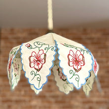 画像をギャラリービューアに読み込む, パンジー刺繍ランプシェードカバー