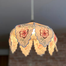 画像をギャラリービューアに読み込む, パンジー刺繍ランプシェードカバー