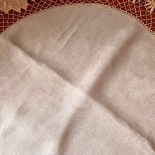 画像をギャラリービューアに読み込む, リネンとクロシェの円形テーブルクロス