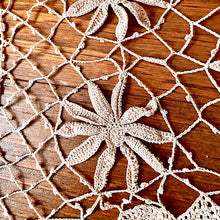 画像をギャラリービューアに読み込む, リネンとクロシェの円形テーブルクロス