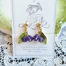 画像をギャラリービューアに読み込む, ブルーベリーイヤリング