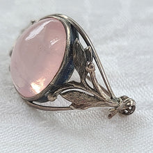 画像をギャラリービューアに読み込む, ローズクオーツ ドーム型ブローチ