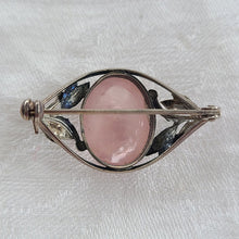 画像をギャラリービューアに読み込む, ローズクオーツ ドーム型ブローチ