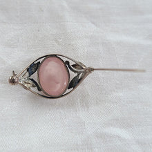 画像をギャラリービューアに読み込む, ローズクオーツ ドーム型ブローチ