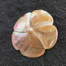 画像をギャラリービューアに読み込む, マザーオブパールブローチ