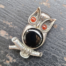 画像をギャラリービューアに読み込む, スターリングシルバーふくろうブローチ