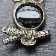 画像をギャラリービューアに読み込む, スターリングシルバーふくろうブローチ