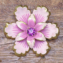 画像をギャラリービューアに読み込む, パープルエナメルブローチ