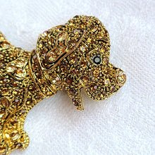 画像をギャラリービューアに読み込む, ラインストーンドッグブローチ