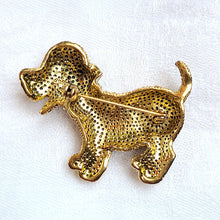 画像をギャラリービューアに読み込む, ラインストーンドッグブローチ