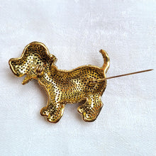 画像をギャラリービューアに読み込む, ラインストーンドッグブローチ