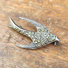 画像をギャラリービューアに読み込む, シルバーマルカジェットツバメブローチ