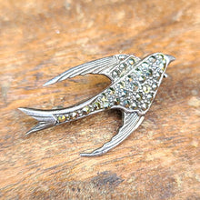 画像をギャラリービューアに読み込む, シルバーマルカジェットツバメブローチ