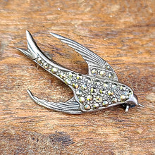 画像をギャラリービューアに読み込む, シルバーマルカジェットツバメブローチ