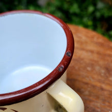 画像をギャラリービューアに読み込む, エナメルマグ(クリーム×ブラウン)