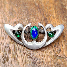 画像をギャラリービューアに読み込む, ピーコックアイガラスブローチ【送料無料】
