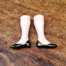 画像をギャラリービューアに読み込む, ビスクドール足セット(ペタンコ靴黒)