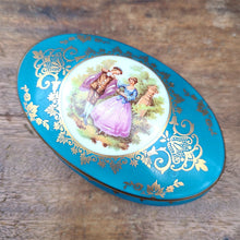 画像をギャラリービューアに読み込む, ブルーロココ柄トリンケットボックス