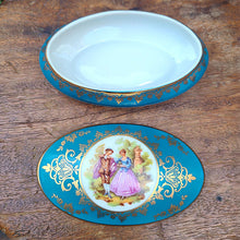 画像をギャラリービューアに読み込む, ブルーロココ柄トリンケットボックス