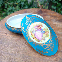 画像をギャラリービューアに読み込む, ブルーロココ柄トリンケットボックス