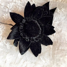 画像をギャラリービューアに読み込む, ブラック ベルベットコサージュ