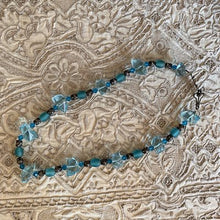 画像をギャラリービューアに読み込む, 水色ガラスネックレス