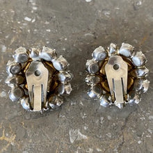 画像をギャラリービューアに読み込む, フロスト×クリア ラインストーンイヤリング