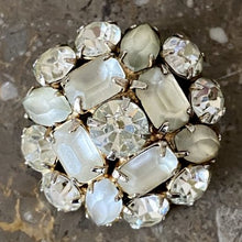 画像をギャラリービューアに読み込む, フロスト×クリア ラインストーンイヤリング