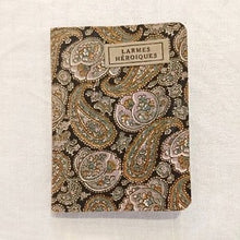 画像をギャラリービューアに読み込む, 布表紙の小さな本(黒ペイズリー)