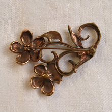 画像をギャラリービューアに読み込む, ピンクエナメル花ブローチ