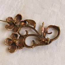 画像をギャラリービューアに読み込む, ピンクエナメル花ブローチ
