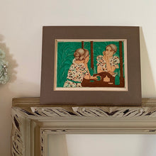 画像をギャラリービューアに読み込む, 化粧する女性リトグラフ