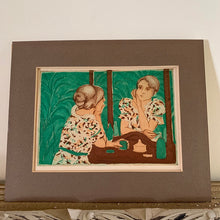 画像をギャラリービューアに読み込む, 化粧する女性リトグラフ