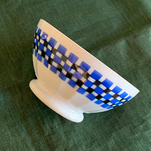 画像をギャラリービューアに読み込む, チェック模様カフェオレボウル(ブルー×ブラック)