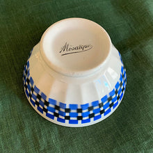 画像をギャラリービューアに読み込む, チェック模様カフェオレボウル(ブルー×ブラック)