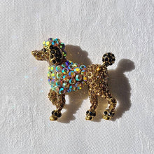 画像をギャラリービューアに読み込む, ラインストーンプードルブローチ(gold)