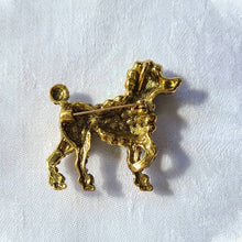 画像をギャラリービューアに読み込む, ラインストーンプードルブローチ(gold)