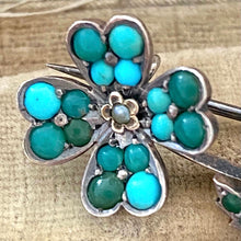 画像をギャラリービューアに読み込む, ペルシャンターコイズブローチ【送料無料】
