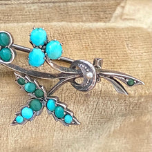 画像をギャラリービューアに読み込む, ペルシャンターコイズブローチ【送料無料】