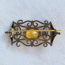 画像をギャラリービューアに読み込む, シルバー&ゴールドシトリンブローチ【送料無料】