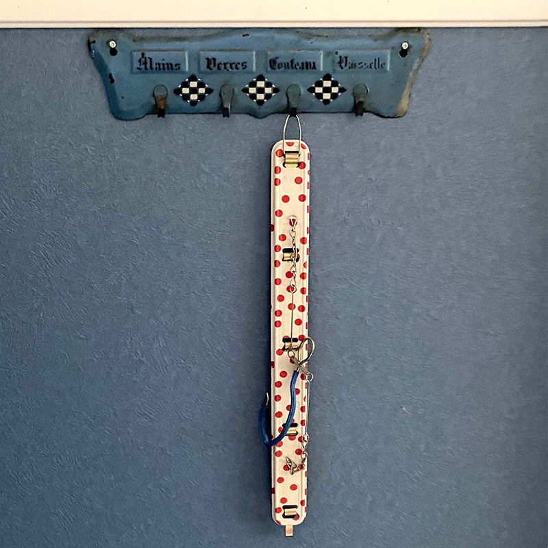 赤ドット柄吊り下げハンガー デッドストック 60年代 昭和レトロ