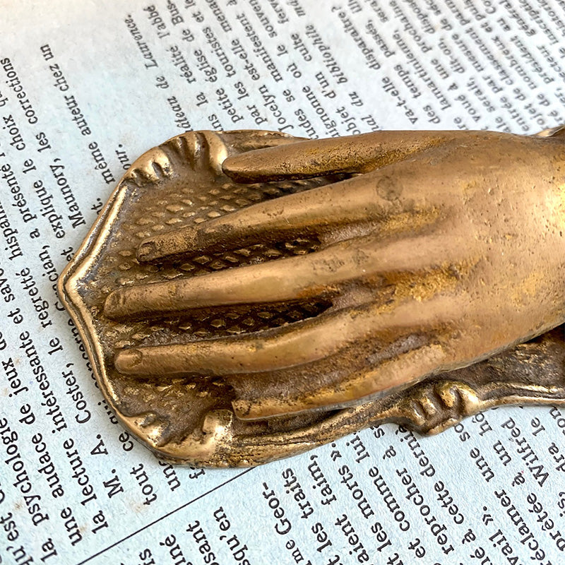 レタークリップ ハンドモチーフ 1850's 19世紀 真鍮 イギリス