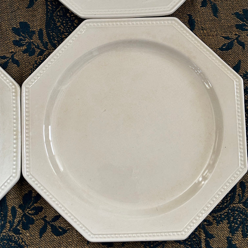 モントロー窯 1820年頃 枯れ果てたオクトゴナル 大皿 モントロー窯