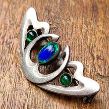 画像をギャラリービューアに読み込む, ピーコックアイガラスブローチ【送料無料】
