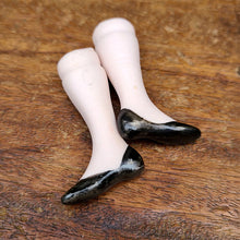 画像をギャラリービューアに読み込む, ビスクドール足セット(ペタンコ靴黒)
