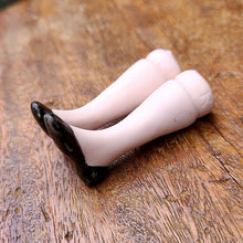 画像をギャラリービューアに読み込む, ビスクドール足セット(ペタンコ靴黒)
