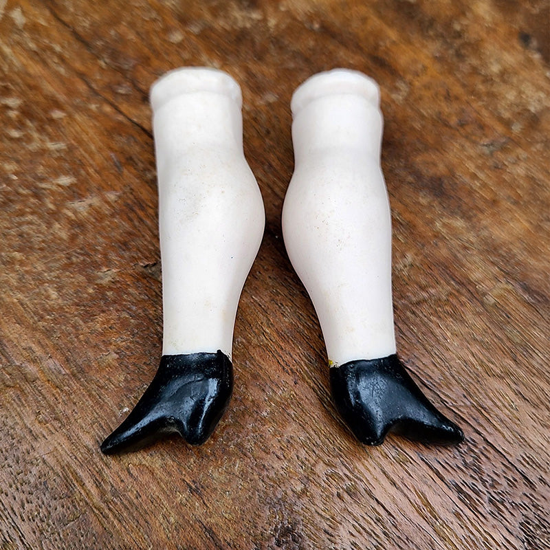 ビスクドール足セット (ショートブーツ黒) ドイツ | アンティーク