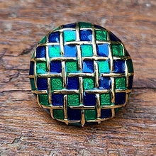 画像をギャラリービューアに読み込む, 緑×青エナメルイヤリング
